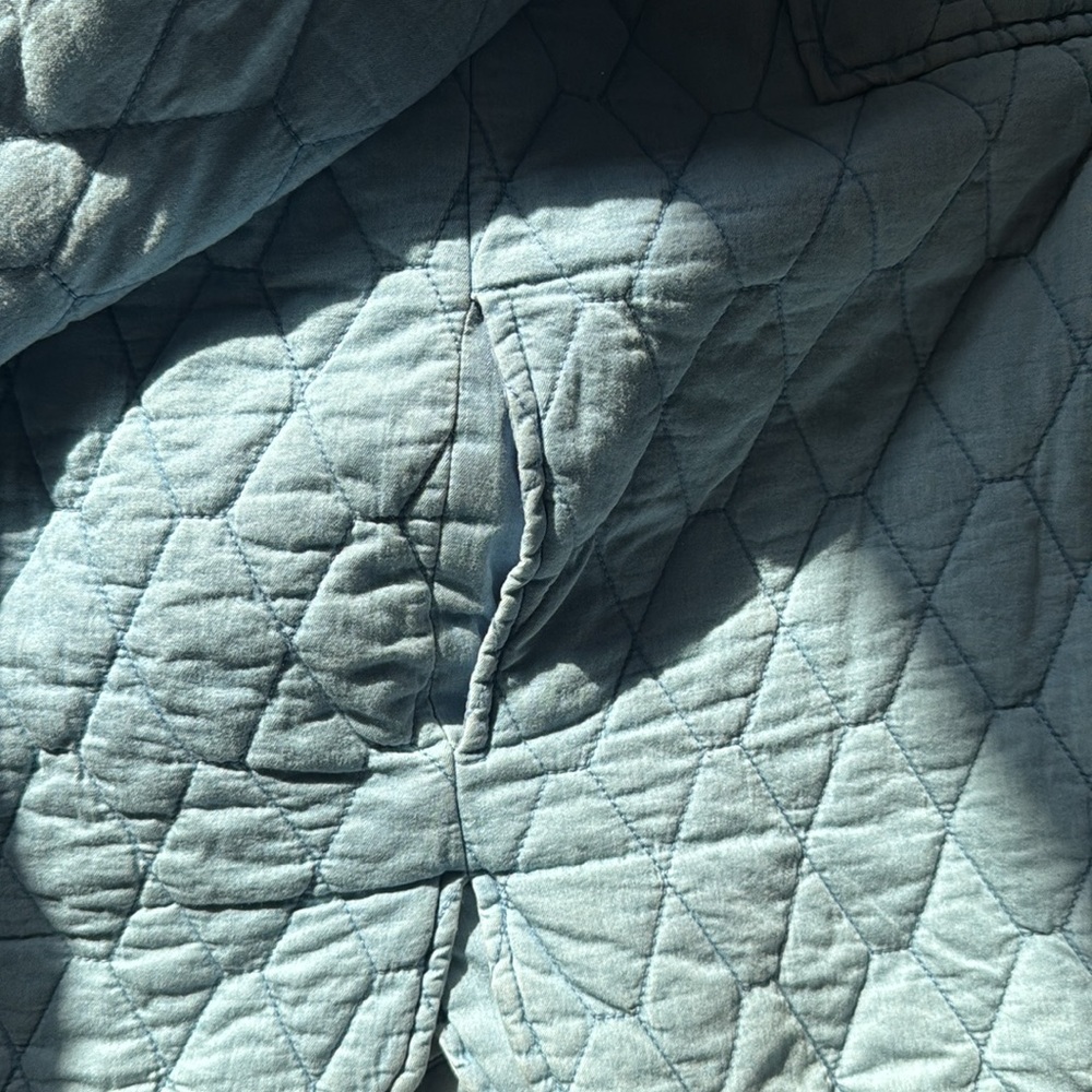 Zara denim Quilted Shirt Jacket - Picture 8 of 8